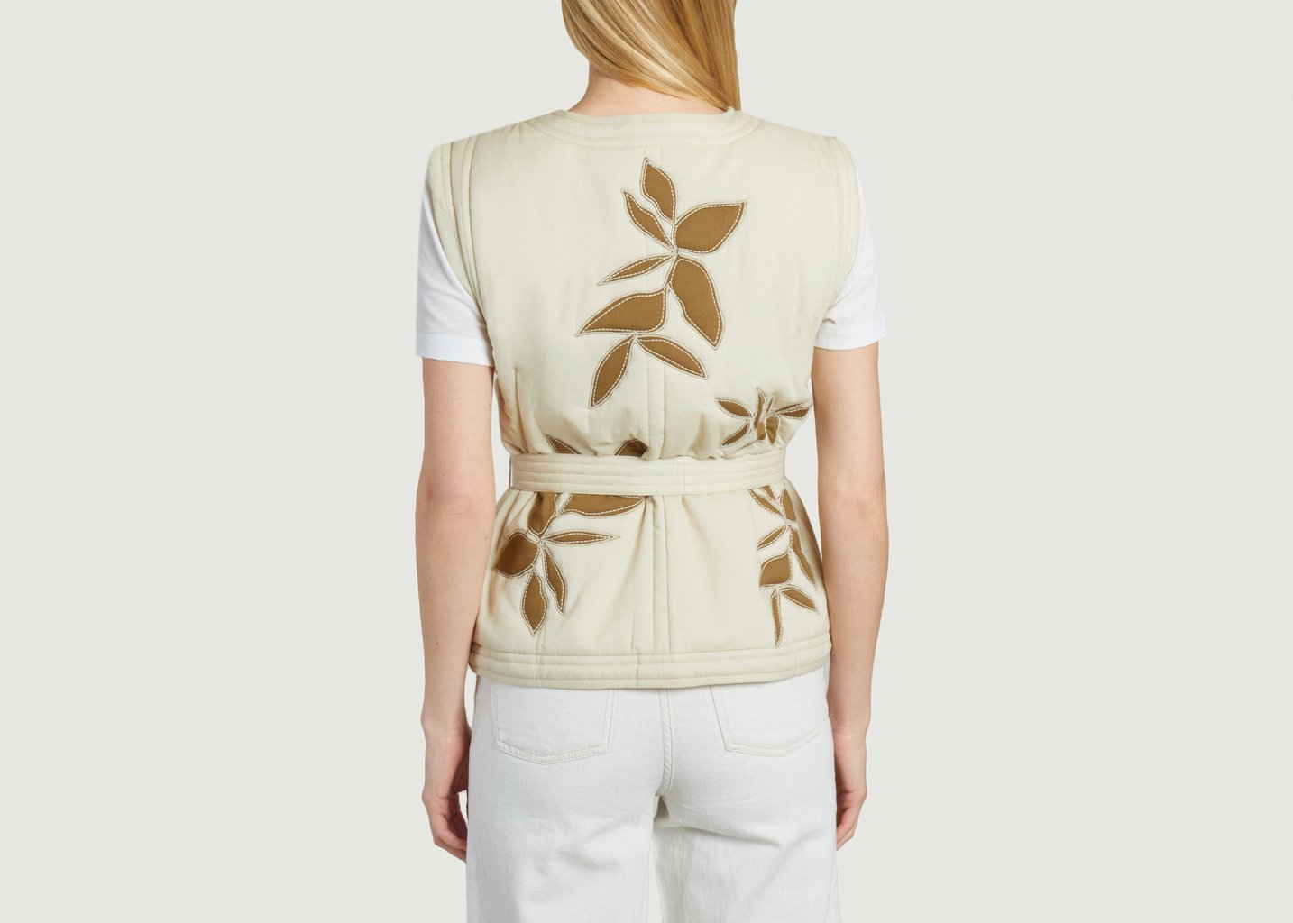 L'exception Veste Sans Manches Guapao Ecru Diega