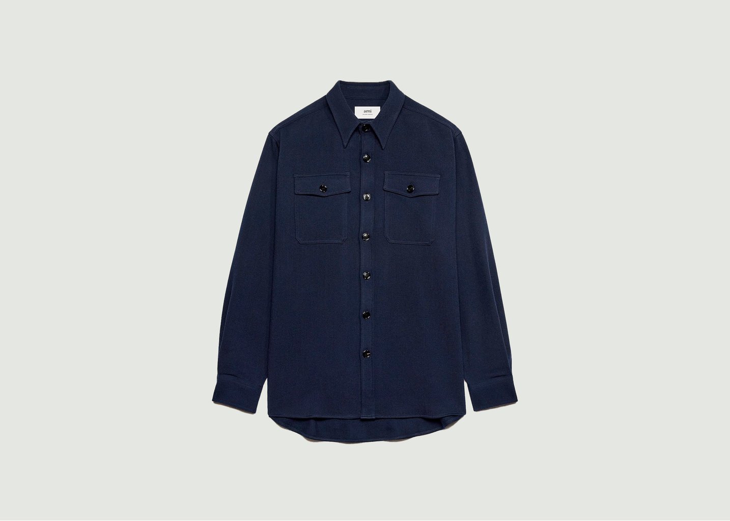 l'exception Veste Surchemise Bleu Marine AMI Paris