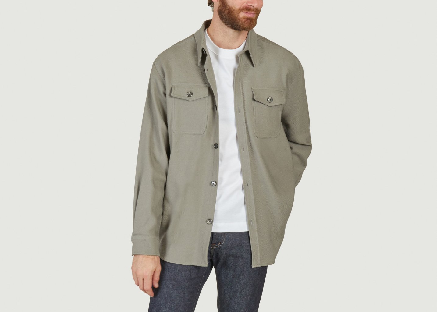 L'exception Veste Surchemise Taupe AMI Paris