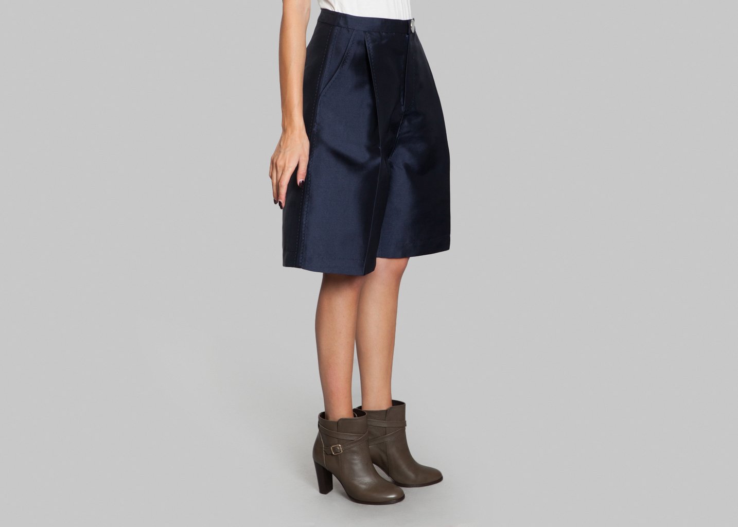 L'exception Wide Leg Short Bleu Marine Masha Ma