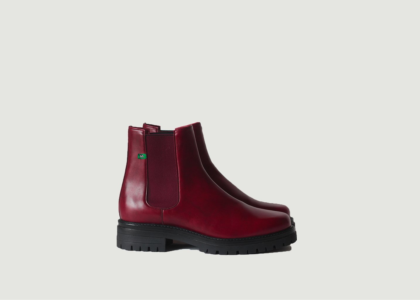L'exception Le Chelsea Boot Jerry En Cuir Vegan Bordeaux Supergreen