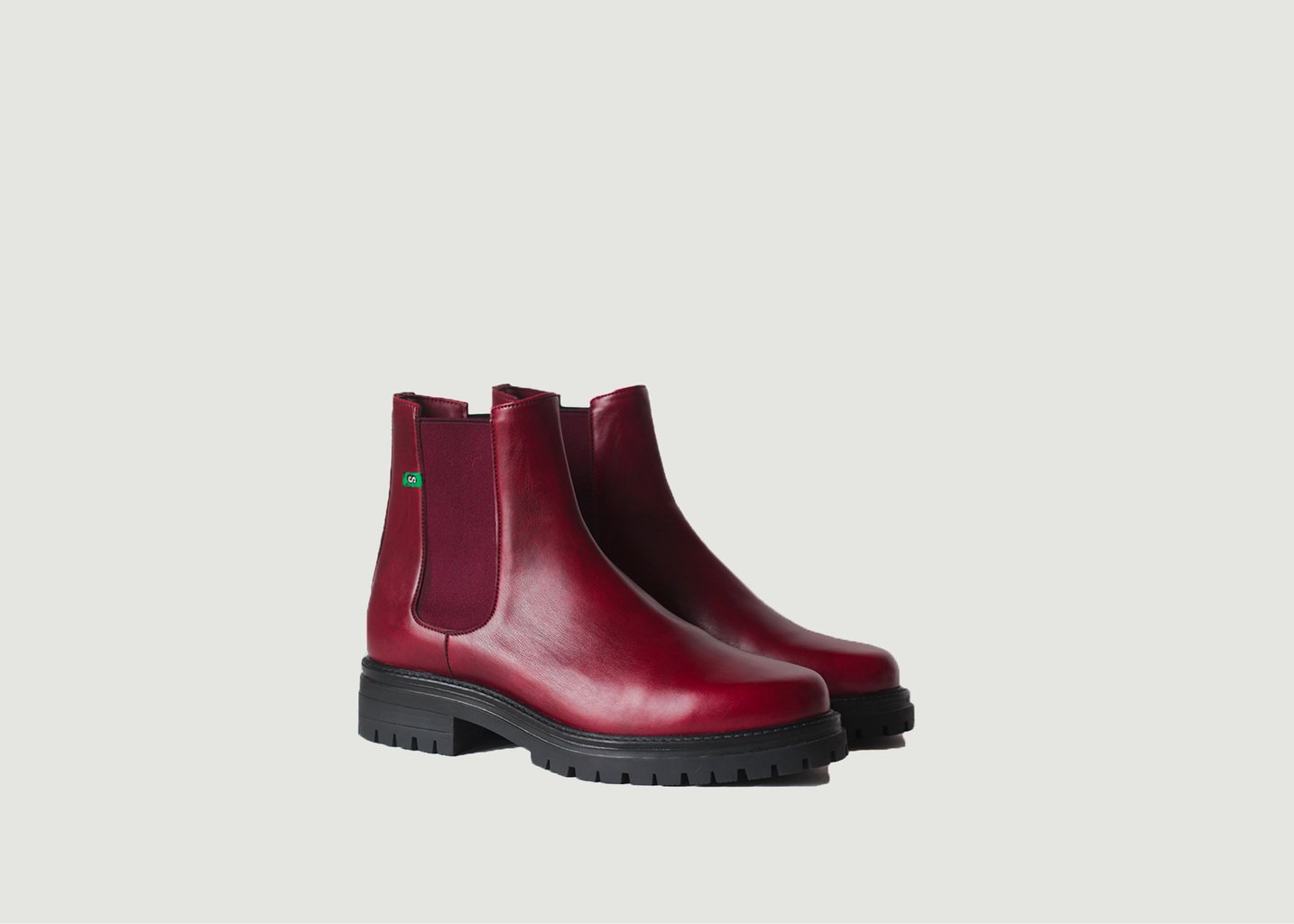 l'exception Le chelsea boot Jerry en cuir vegan Bordeaux Supergreen