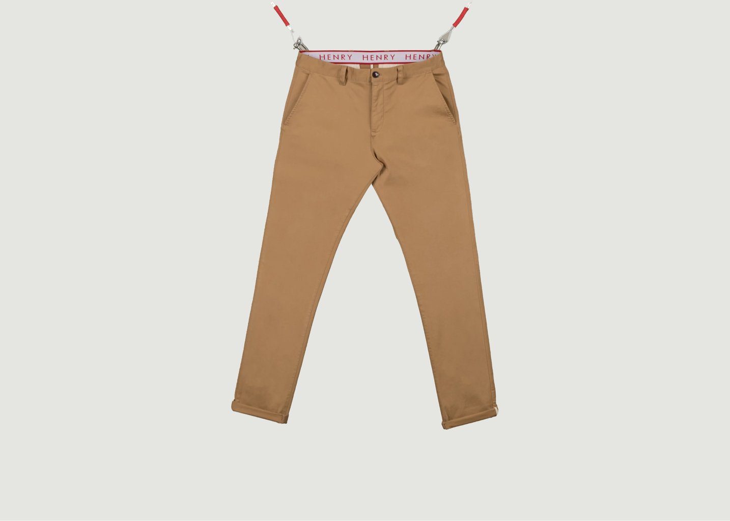 L'exception Le Chino Flex Beige Officier Beige Henry Paris