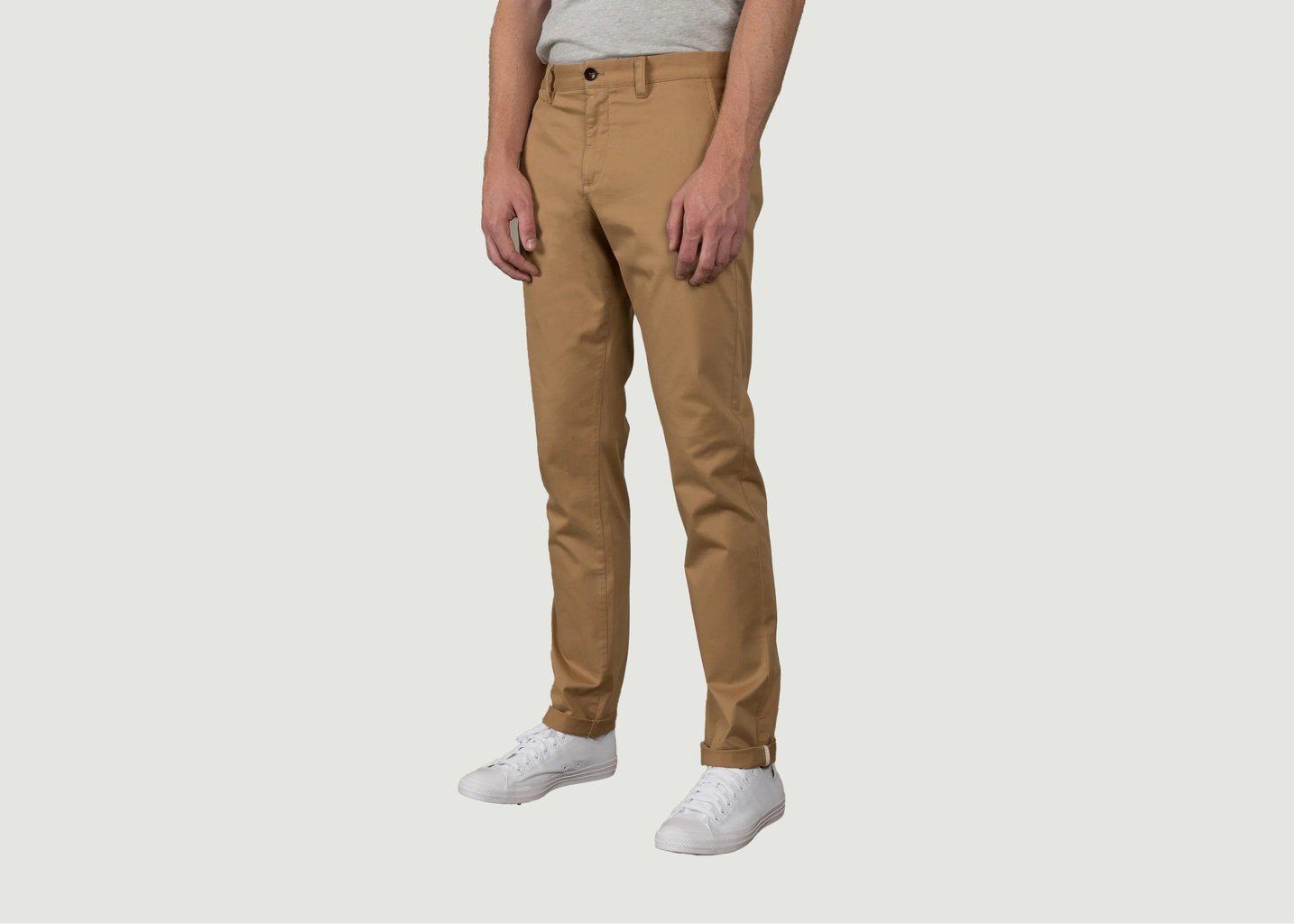 l'exception Le Chino Flex Beige Officier Beige Henry Paris