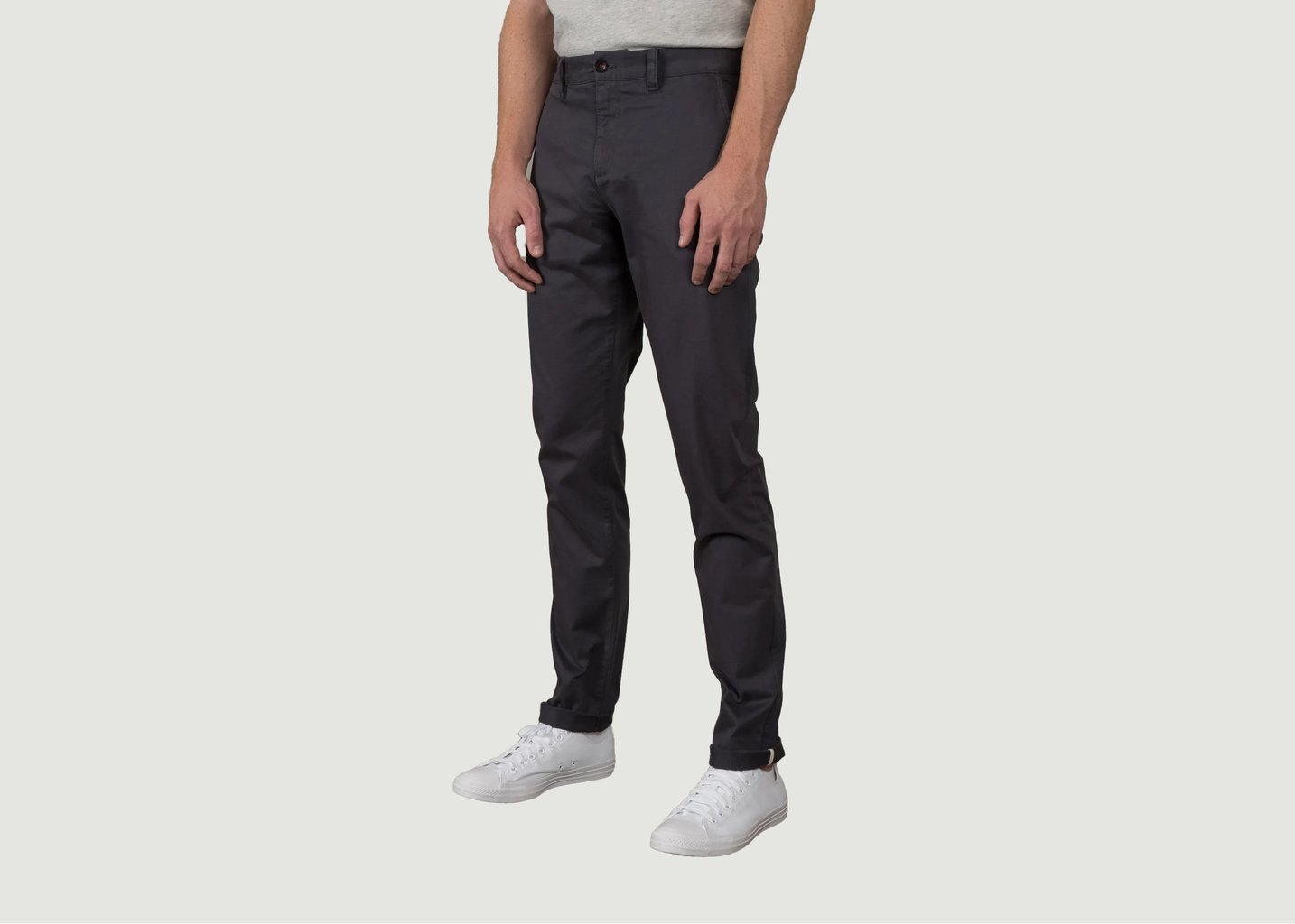 L'exception Le Chino Flex Gris Tarmac Anthracite Henry Paris