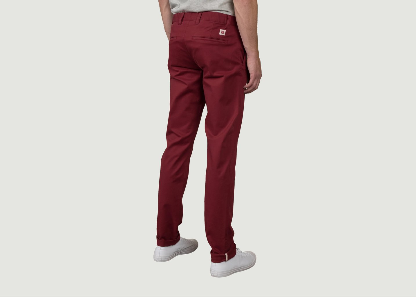 L'exception Le Chino Flex Rouge Brique Rouge Foncé Henry Paris