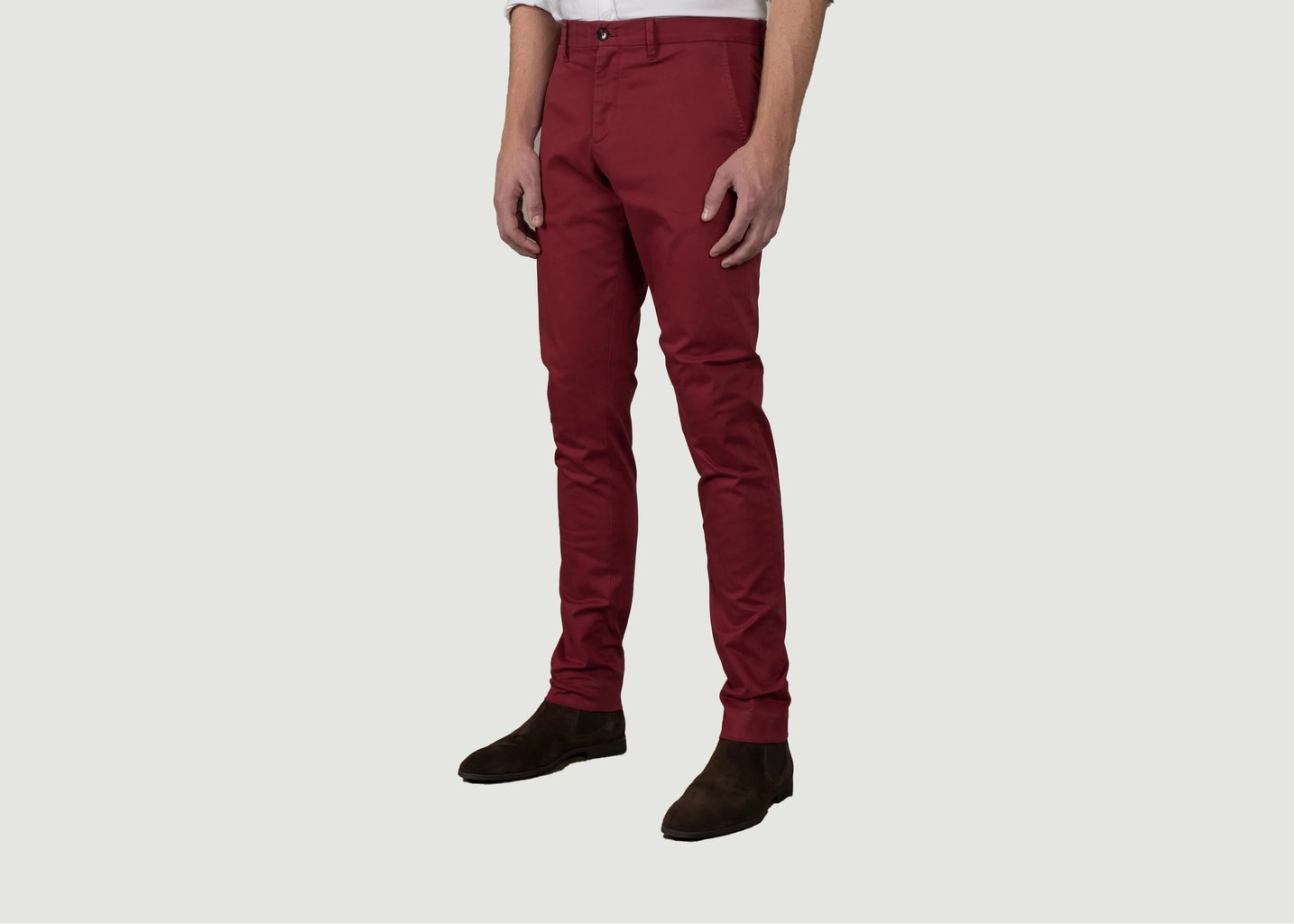 L'exception Le Chino Heritage Rouge Brique Rouge Foncé Henry Paris