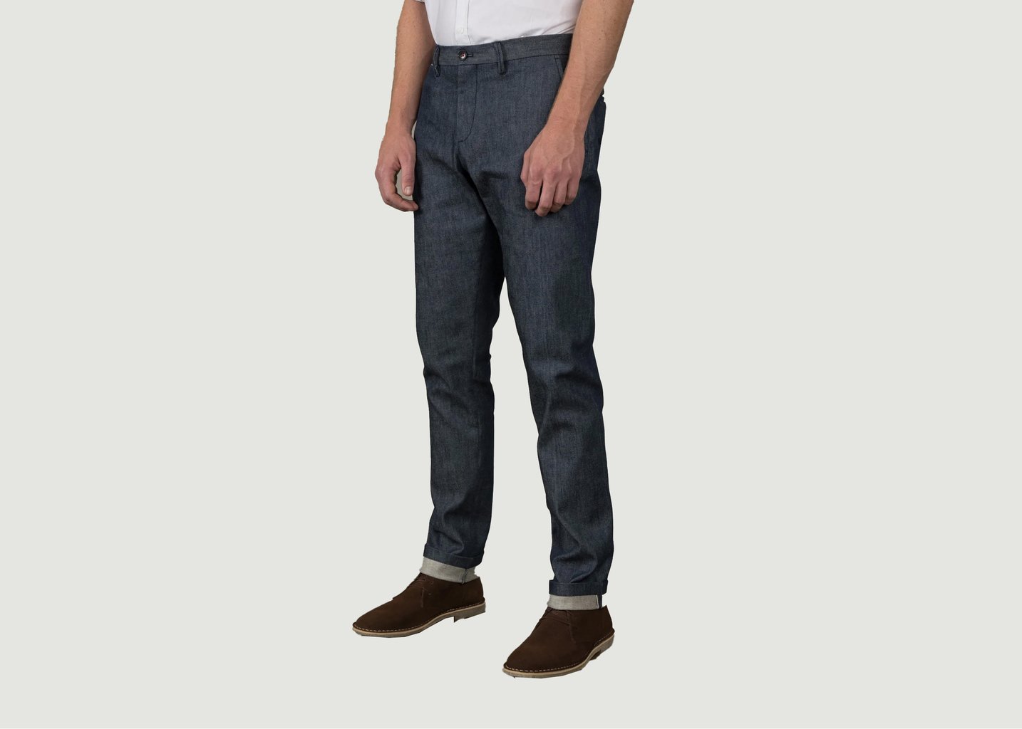 L'exception Le Chino Selvedge Bleu Indigo Brut Henry Paris