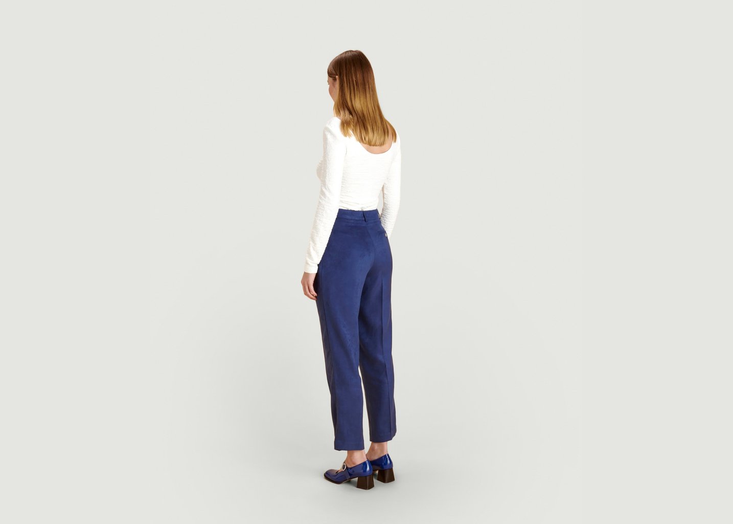L'exception Le Pantalon Roma Femme Bleu Marine Soubacq