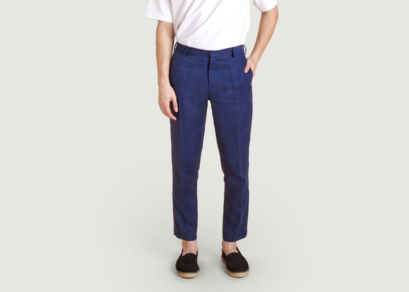 l'exception Le Pantalon Roma Homme Bleu Marine Soubacq