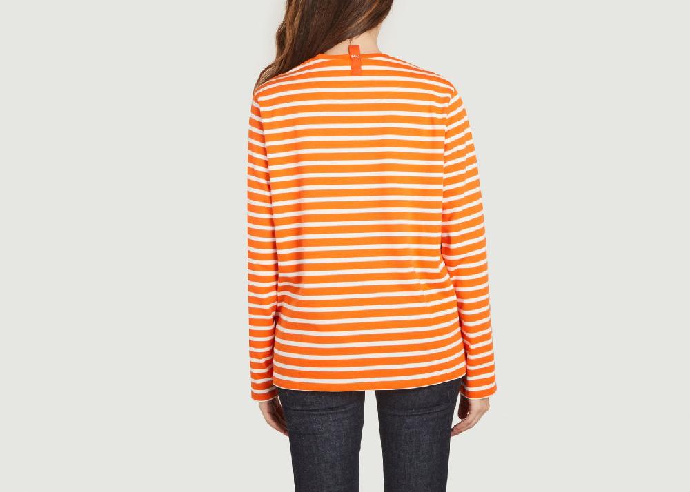 L'exception Le T Shirt Rayé En Coton Orange Marc Jacobs