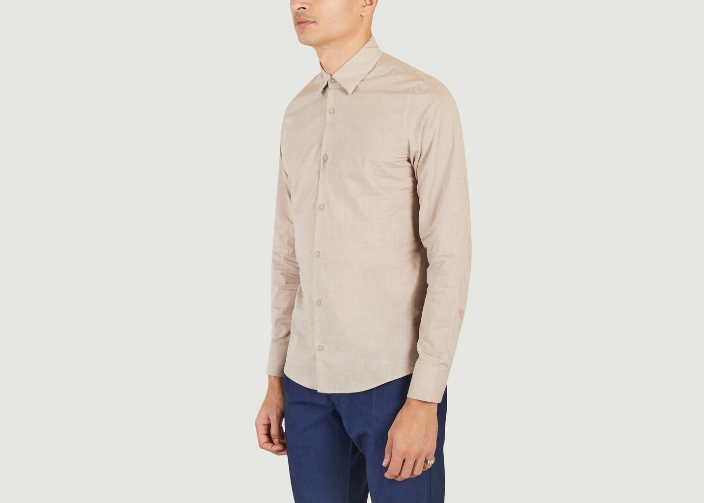 L'exception Light Cotton Shirt Beige JagVi Rive Gauche