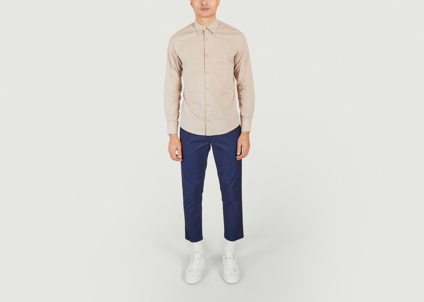 L'exception Light Cotton Shirt Beige JagVi Rive Gauche