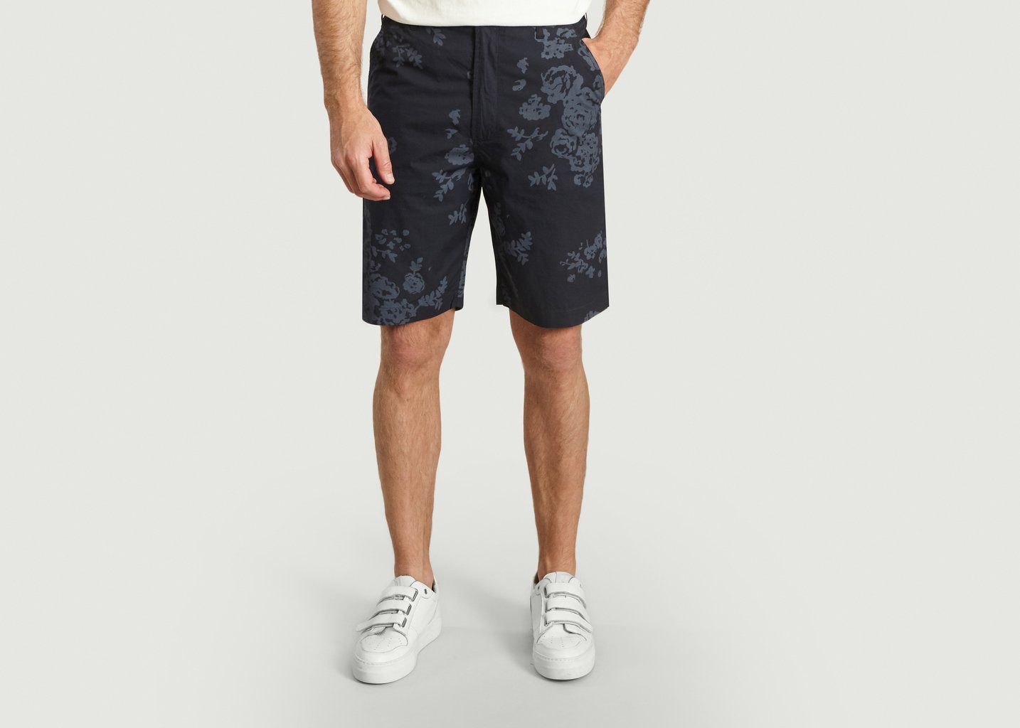 l'exception Loose Short Flower Print Bleu Marine Universal Works