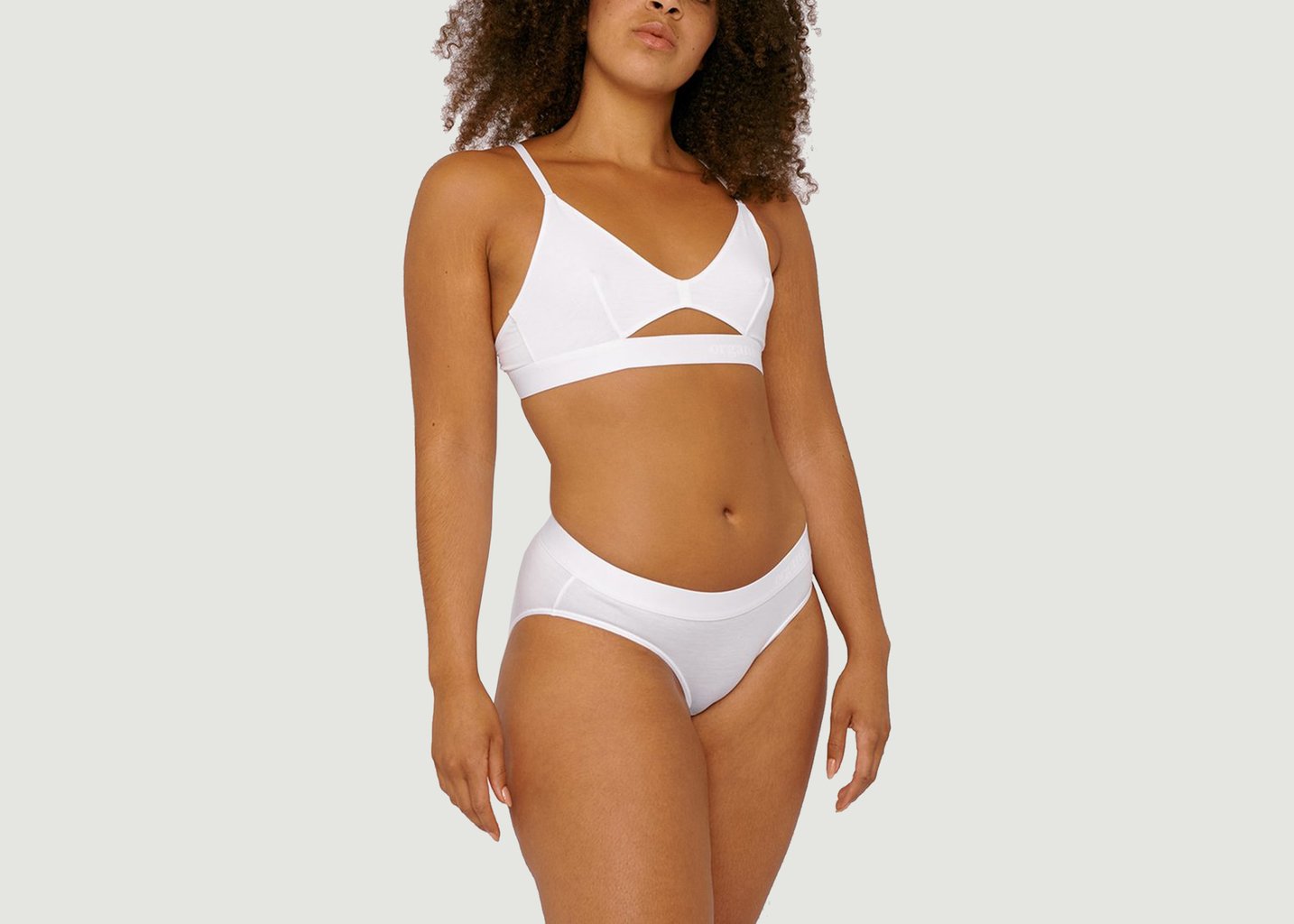 l'exception Lot de 2 Culottes Lite Blanc Organic Basics