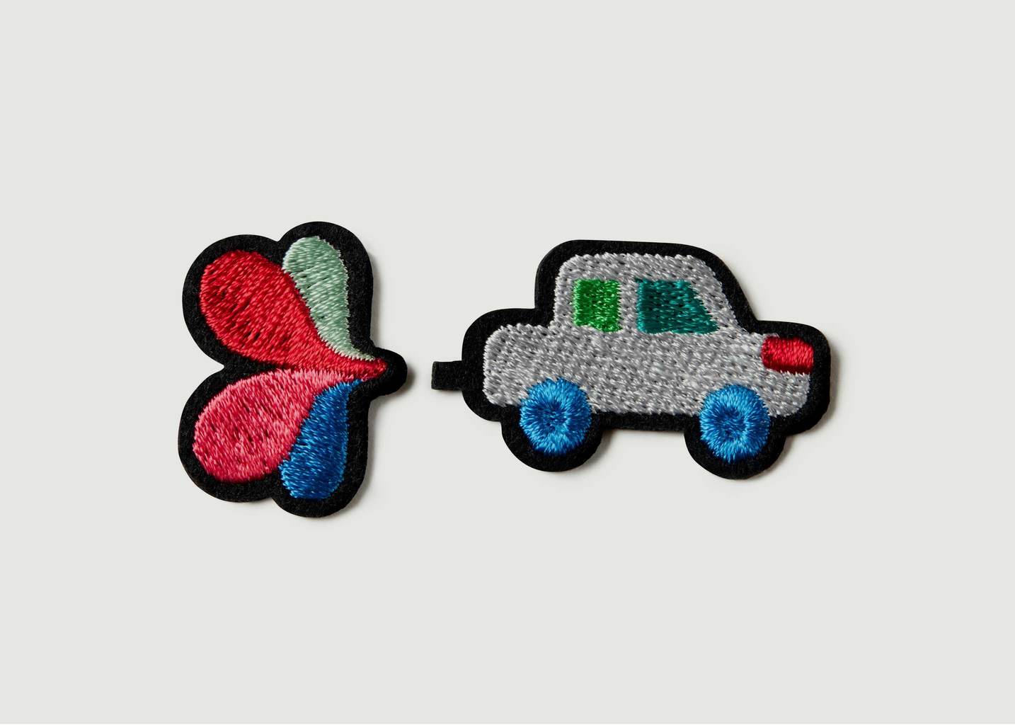 l'exception Lot De 2 Écussons Auto + Fleur Multicolore Macon & Lesquoy