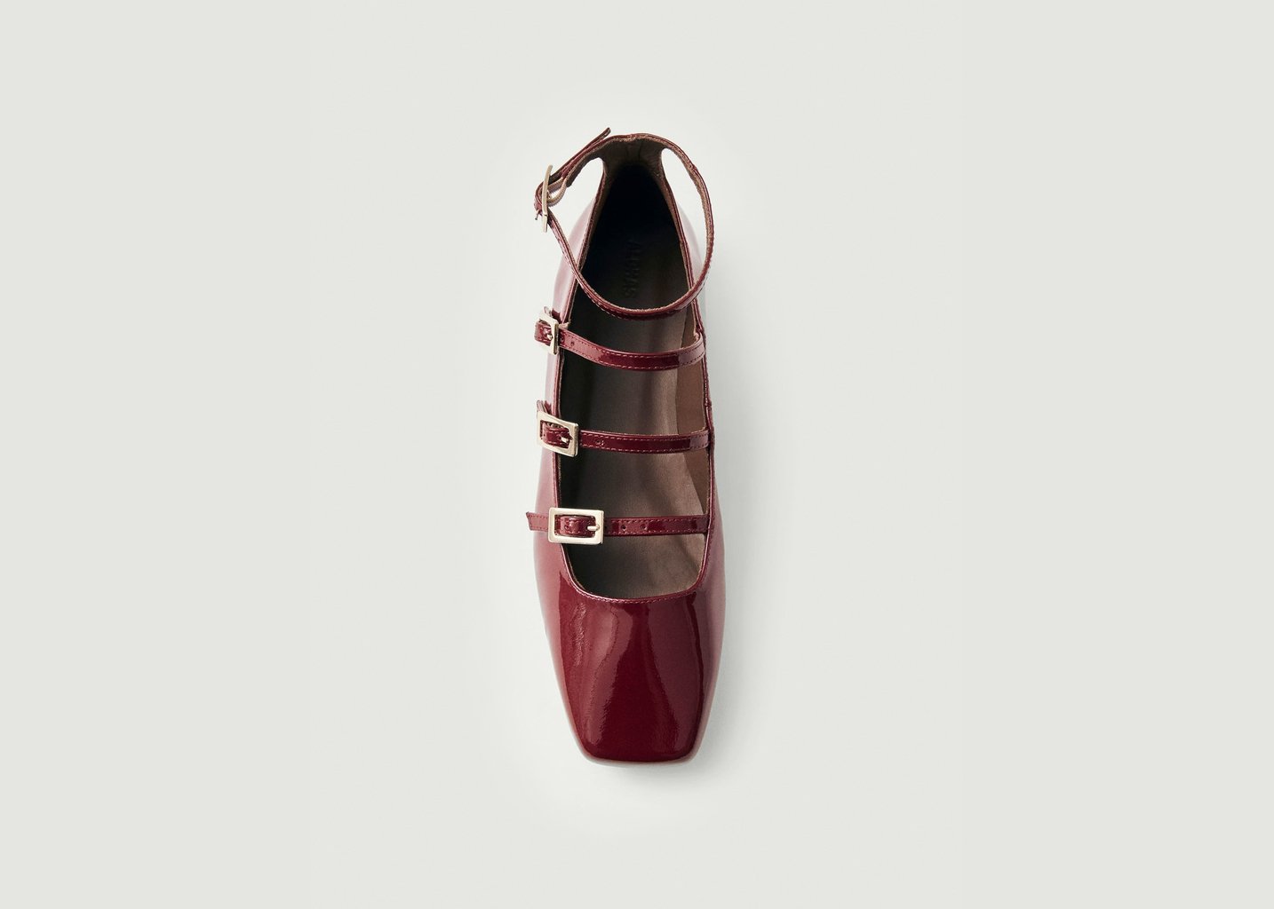 L'exception Luke Onix Ballet Flats En Cuir Bourgogne Alohas