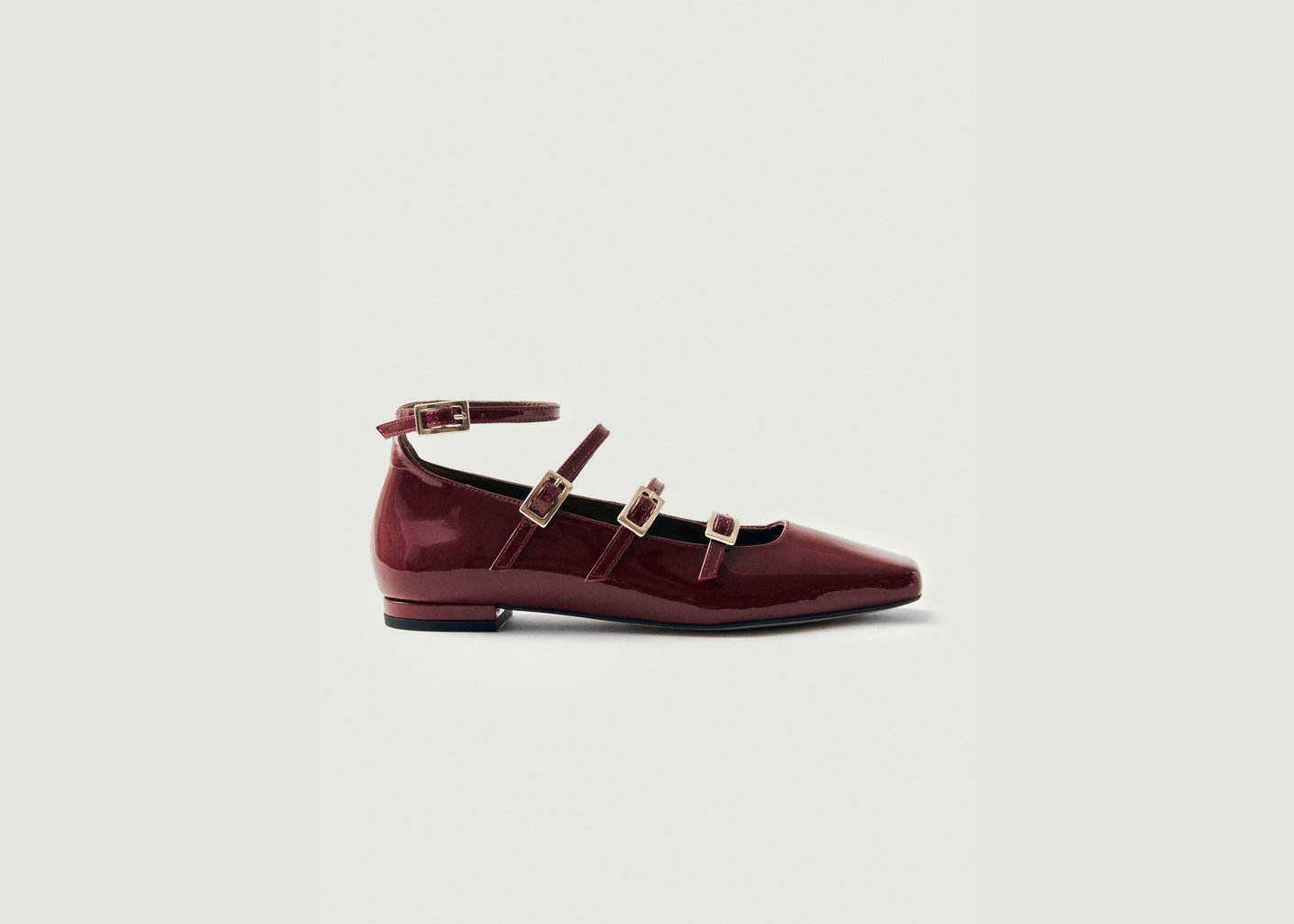 l'exception Luke Onix Ballet Flats en cuir Bourgogne Alohas