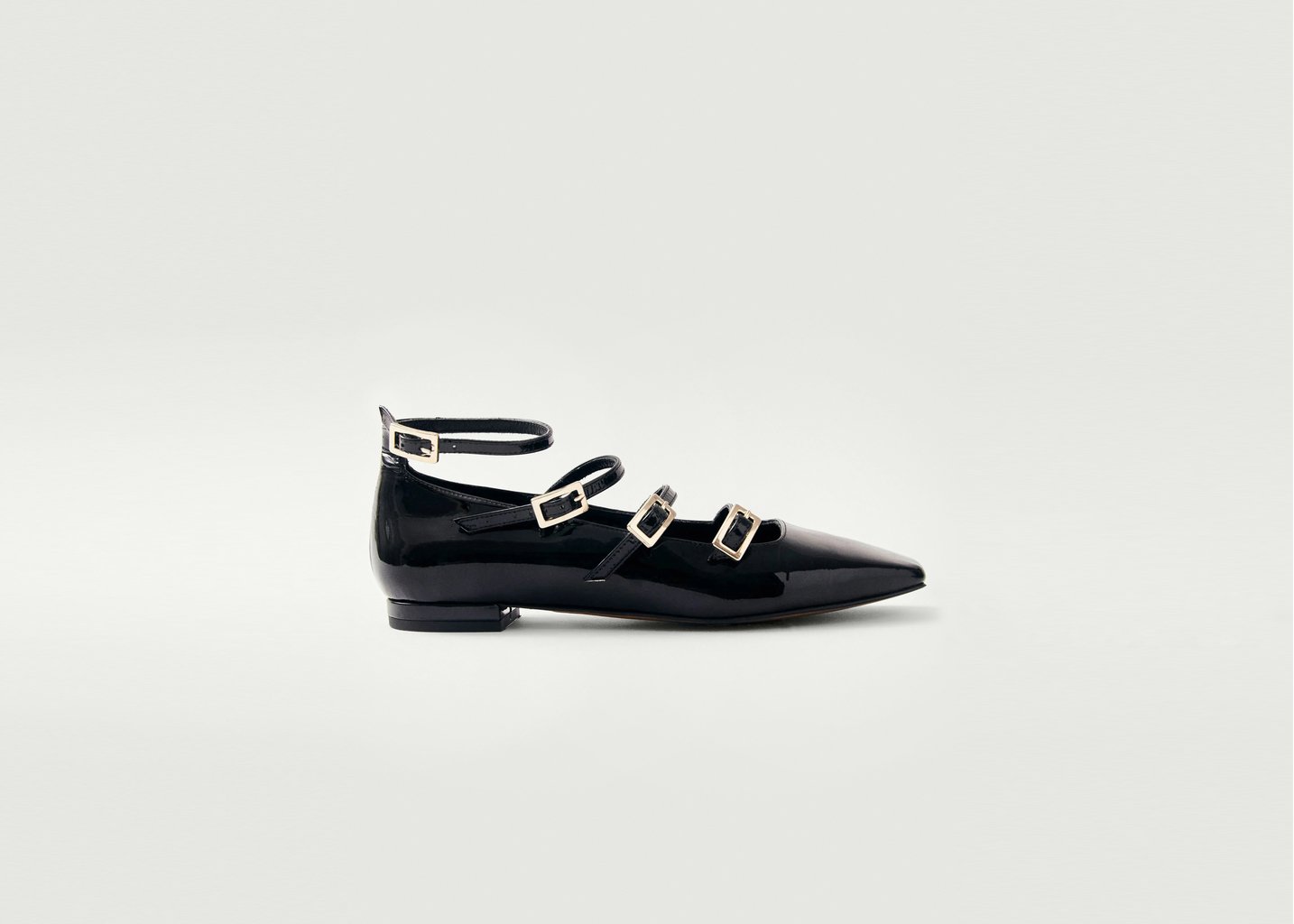 l'exception Luke Onix Ballet Flats en cuir Noir Alohas