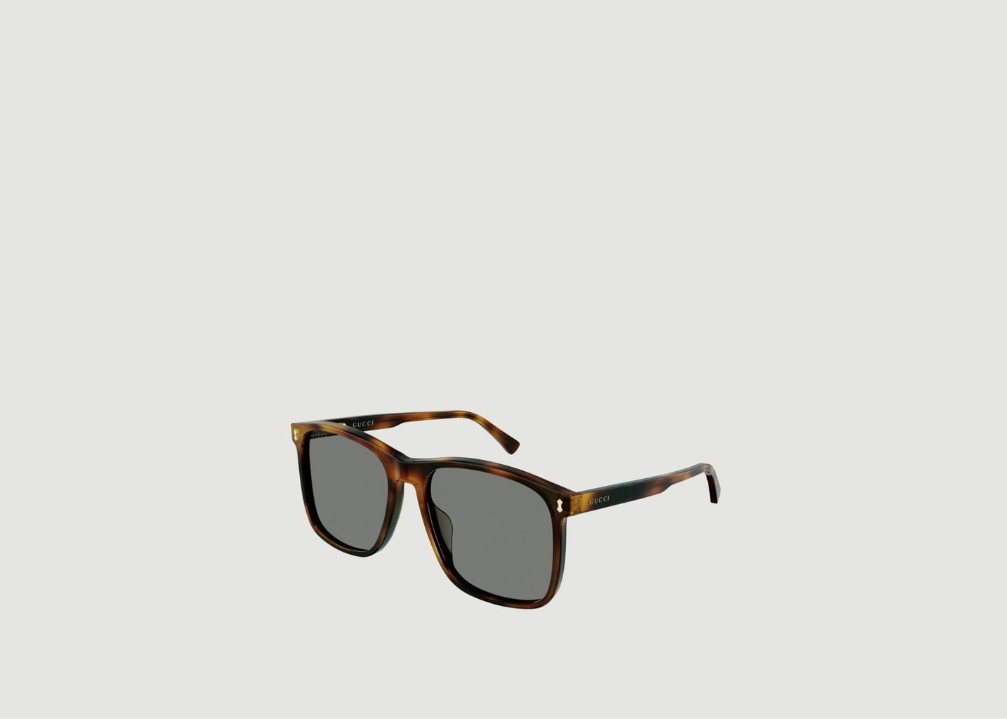 l'exception Lunettes de soleil écailles rectangulaires Havane Gucci