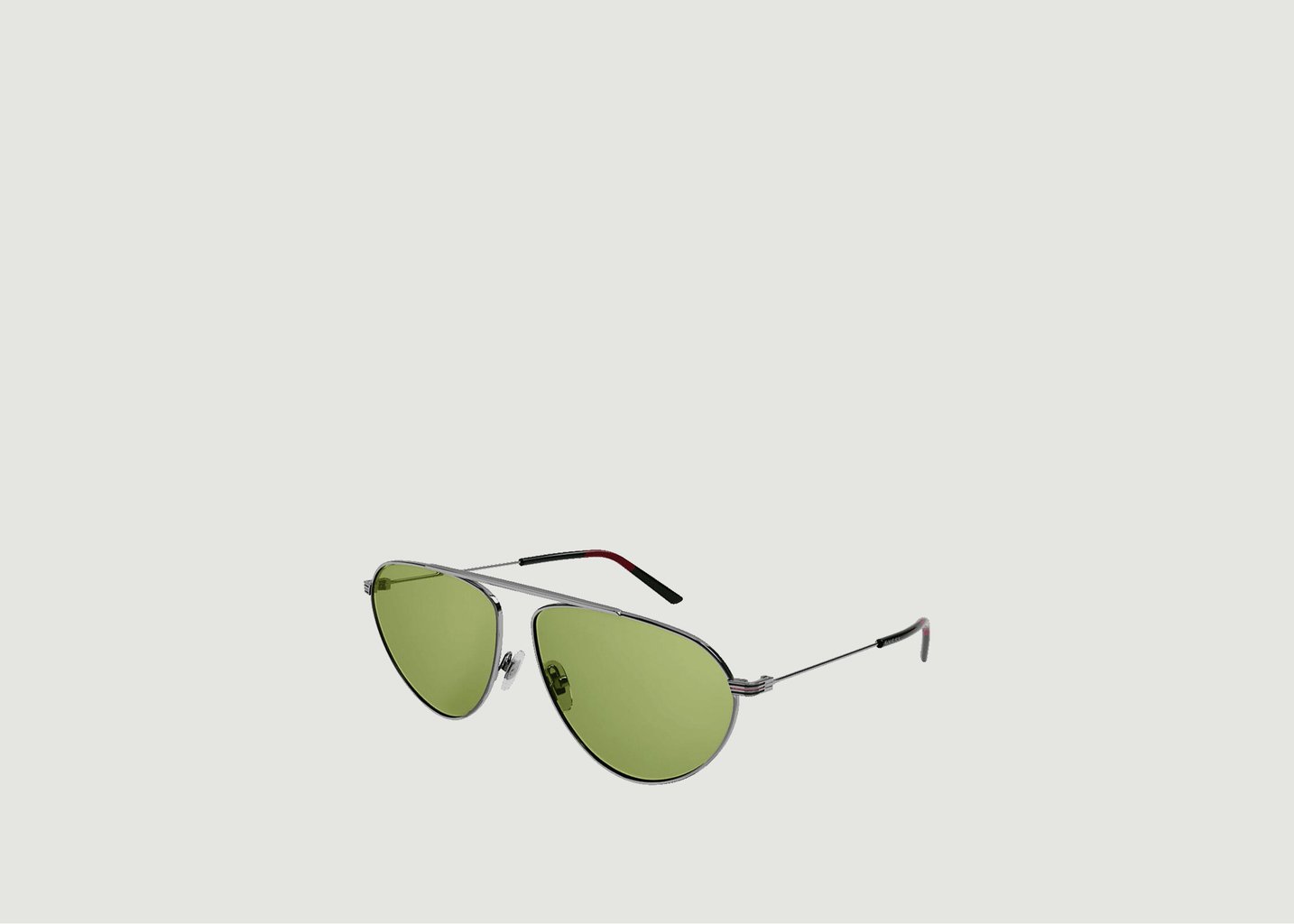 l'exception Lunettes de soleil en métal avec verres colorés Argent Gucci