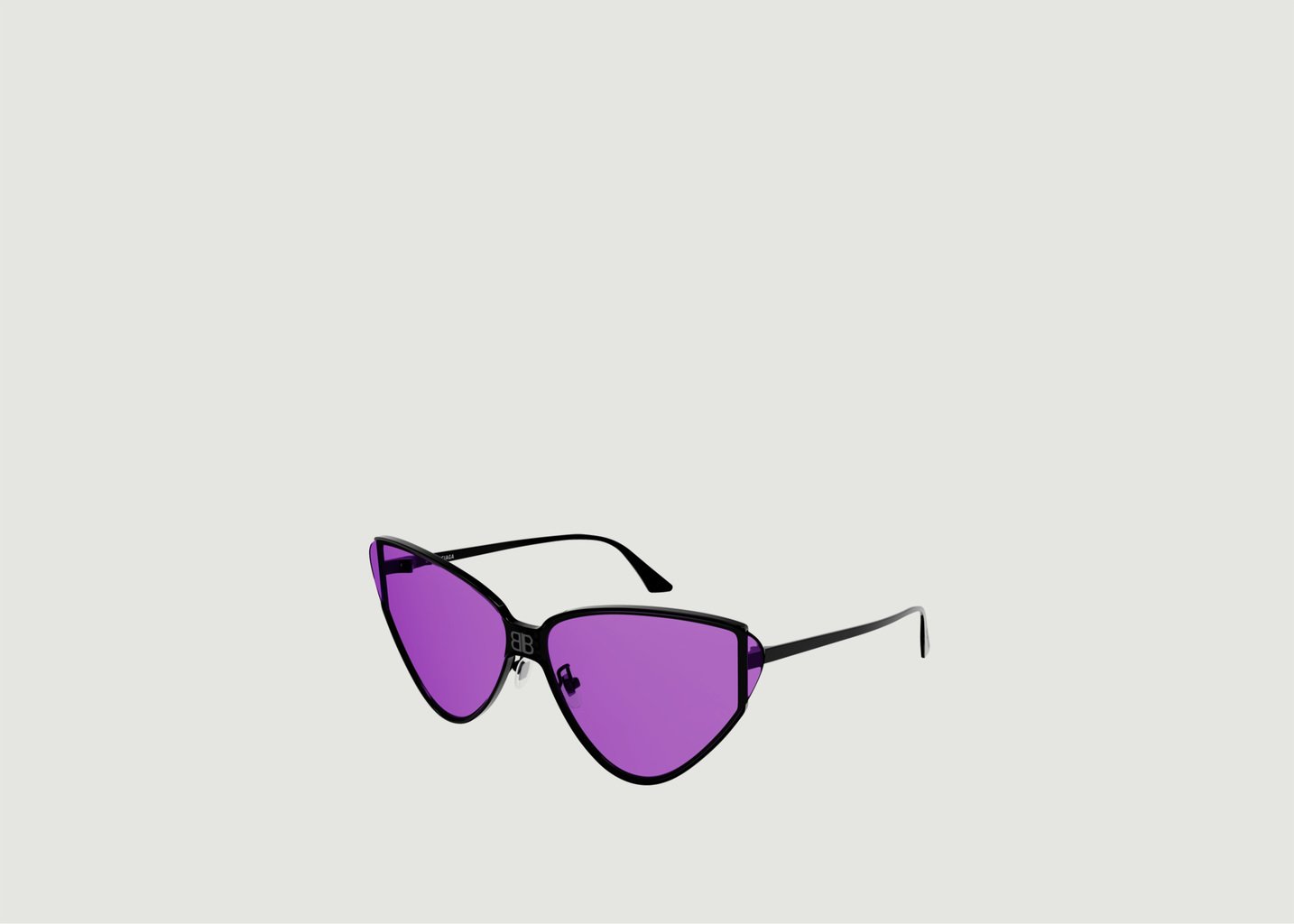 l'exception Lunettes de Soleil en métal Noir Balenciaga
