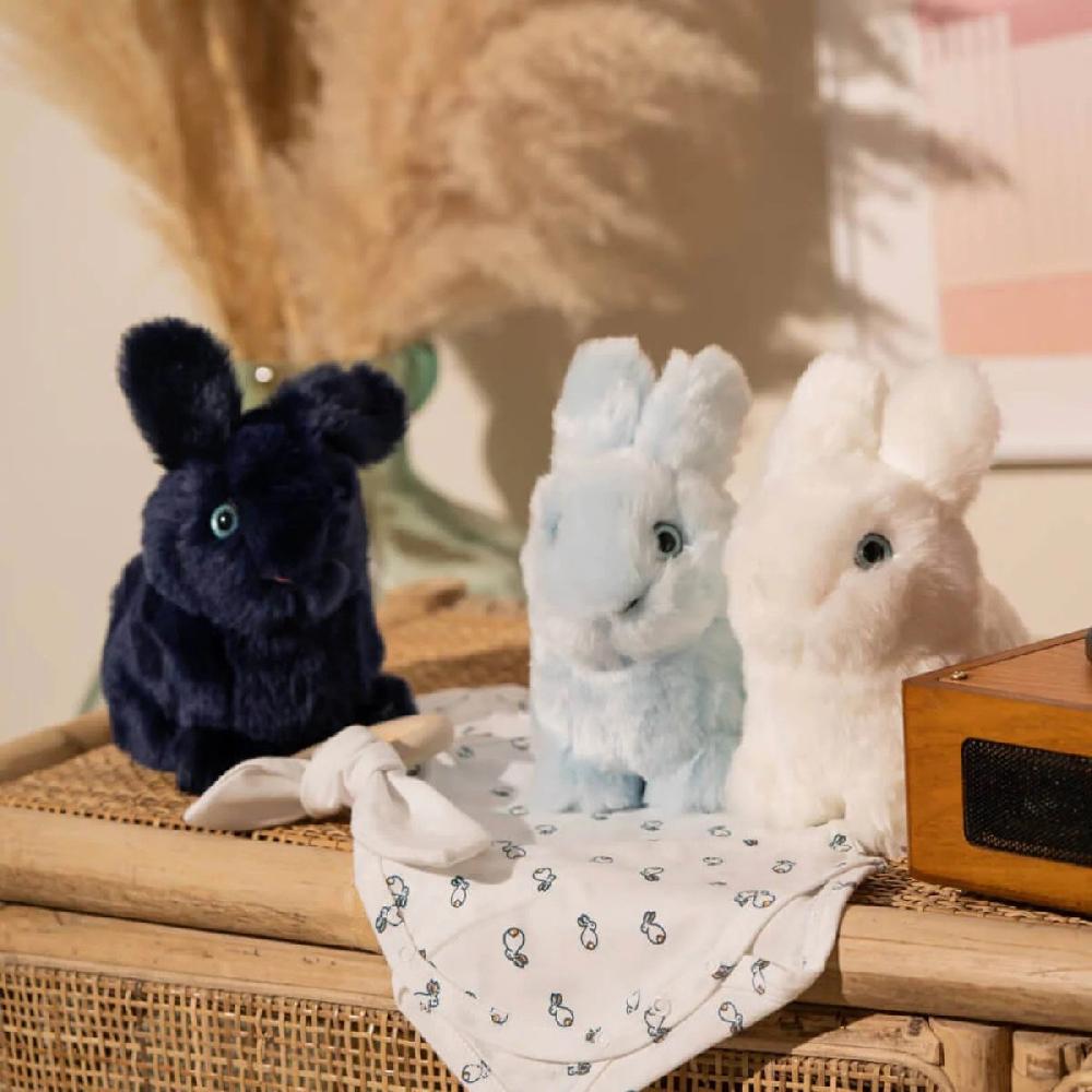 L'exception Ma Peluche Lapin Léon Bleu Marine La Pelucherie