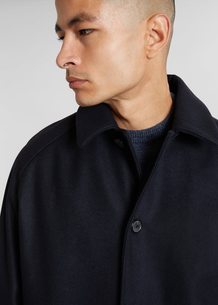 L'exception Mac Droit Ample Manches Raglan Fabriqué En France Bleu Marine L'Exception Paris