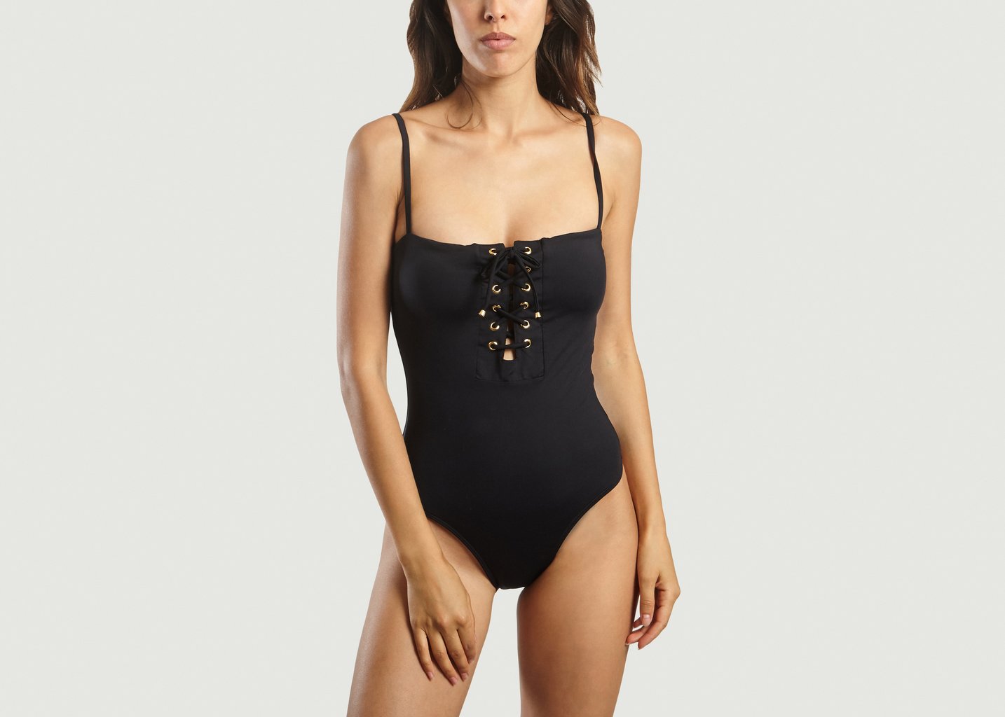 l'exception Maillot de Bain Alisa Noir Jungle Society
