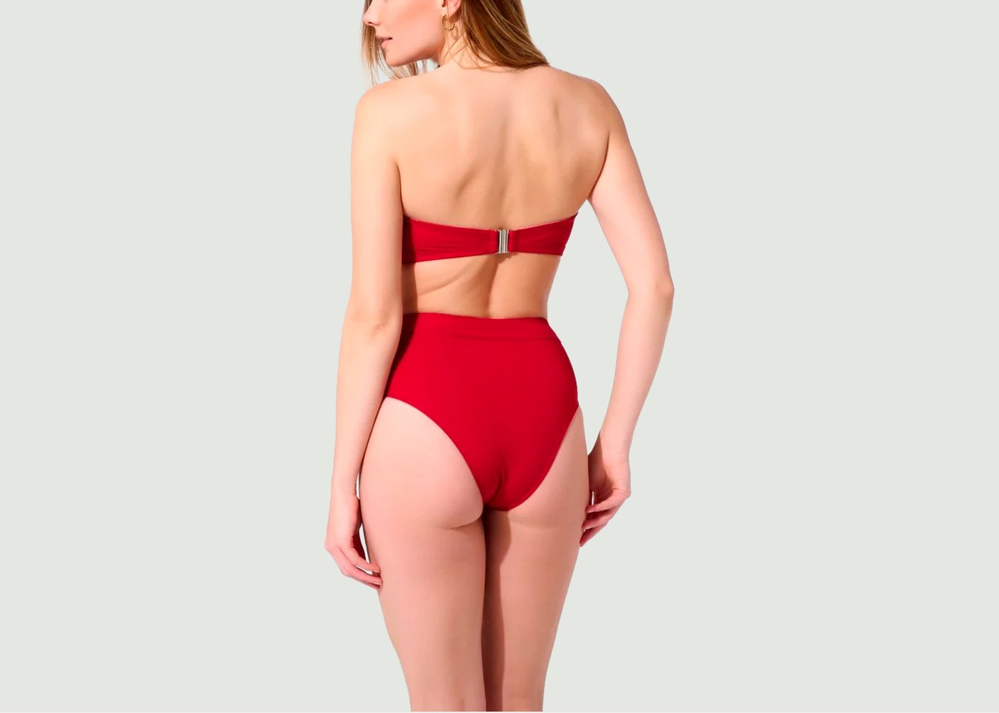 L'exception Maillot De Bain Bandeau L'Habillé Uni Rouge Apnee