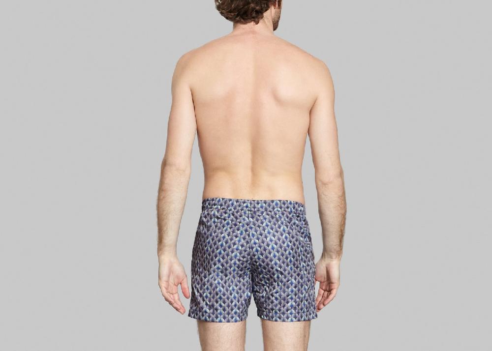 L'exception Maillot De Bain Palme Bleu Marine Château Landon