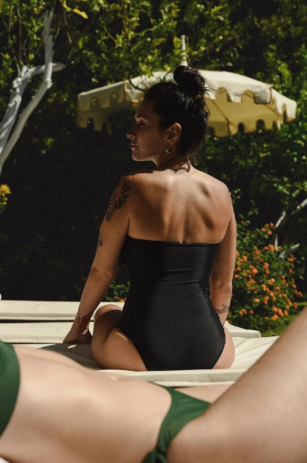 L'exception Maillot De Bain Pièce N°10 Noir Posidonie