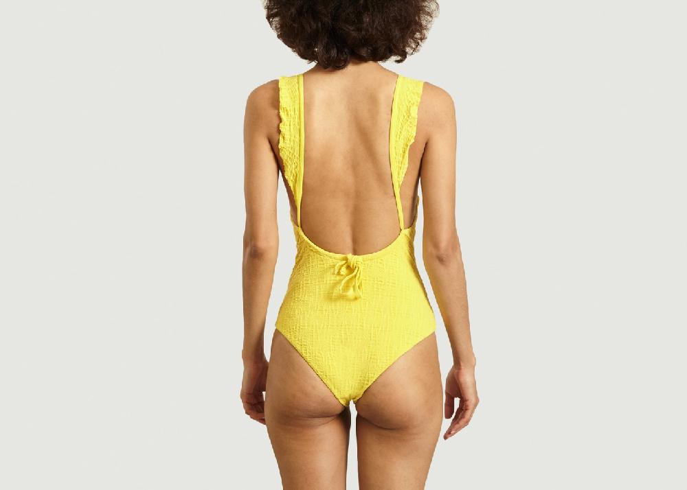 L'exception Maillot De Bain Une Pièce Pina Palmiers Jaune Albertine