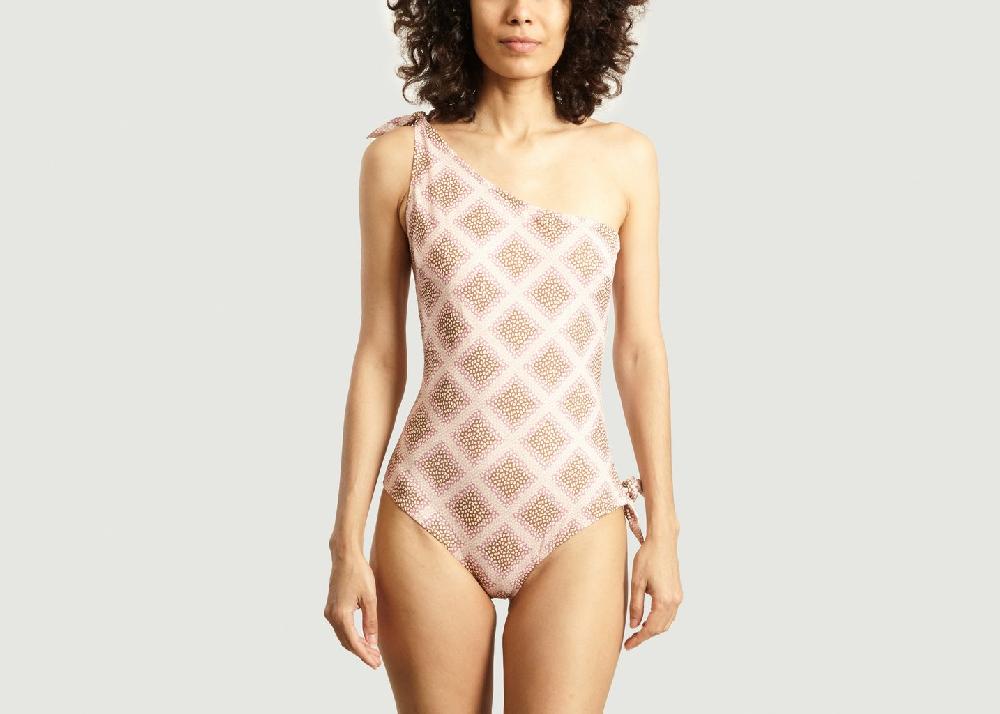 l'exception Maillot une pièce imprimé asymétrique Carlis Rose Samsoe & Samsoe