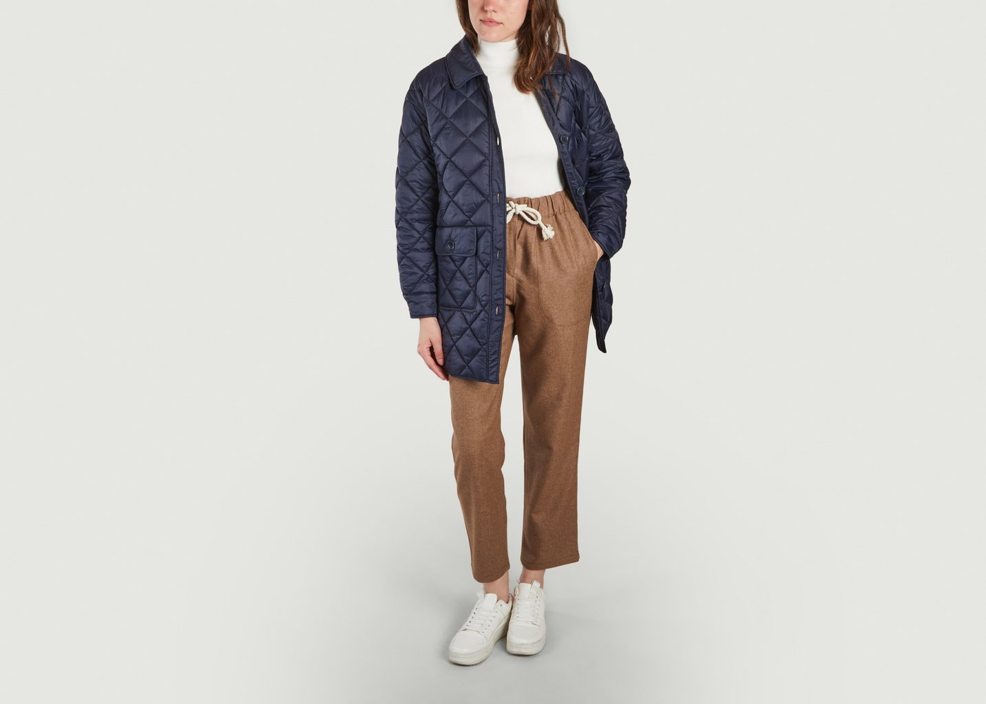 L'exception Manteau Court Trash Nikita Bleu Marine Thinking Mu