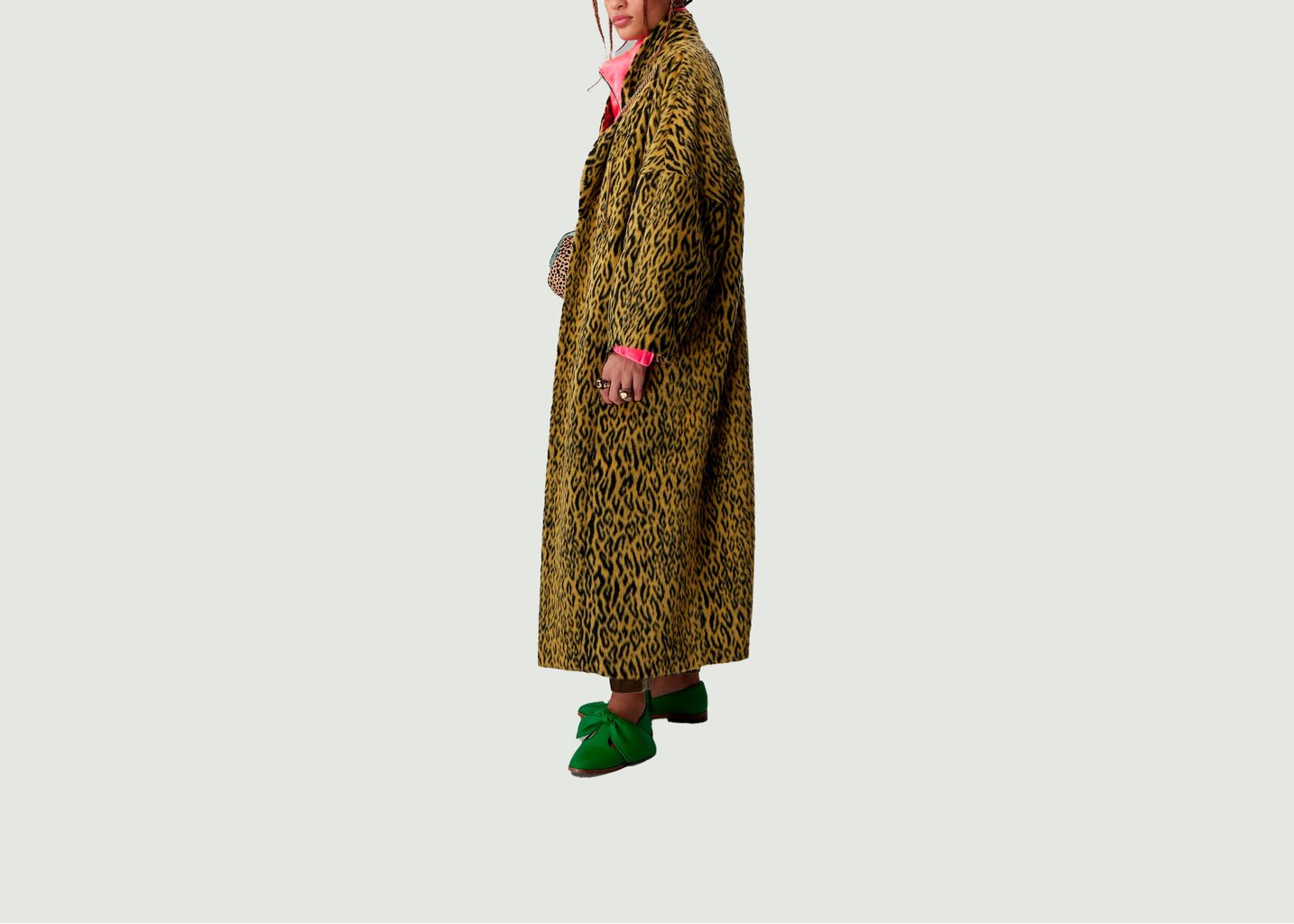 L'exception Manteau Eren En Laine Jaune Léopard Jaune Heimstone
