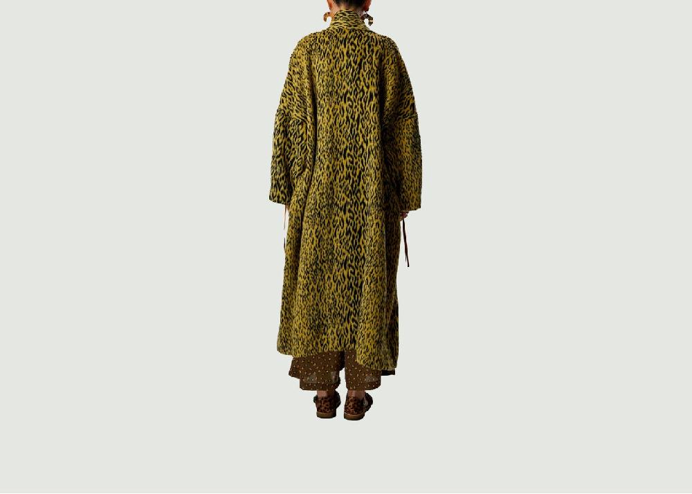 L'exception Manteau Eren En Laine Jaune Léopard Jaune Heimstone