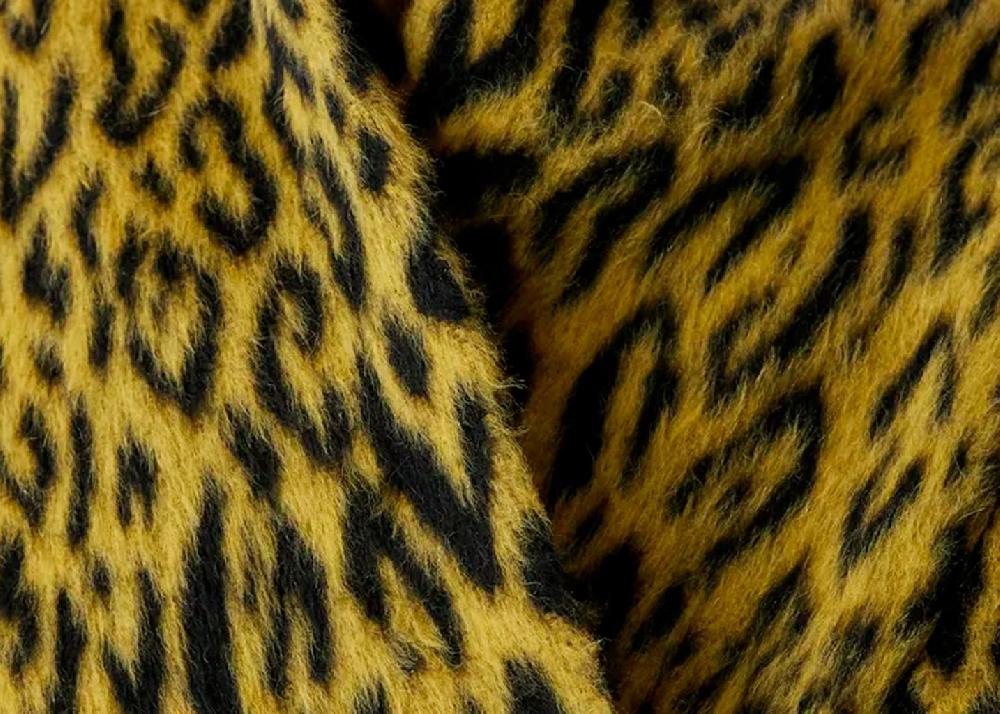 L'exception Manteau Eren En Laine Jaune Léopard Jaune Heimstone