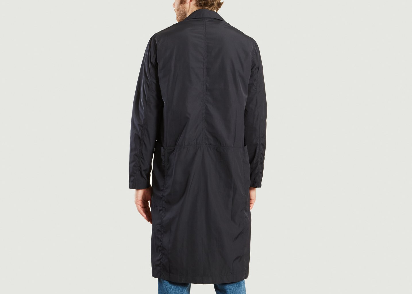 L'exception Manteau Leos Nylon Bleu Marine Etudes Studio