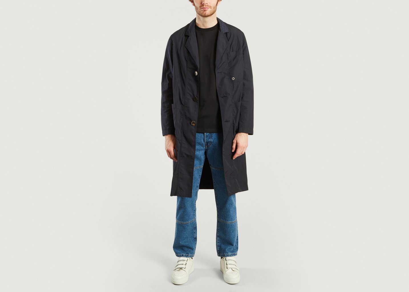 L'exception Manteau Leos Nylon Bleu Marine Etudes Studio