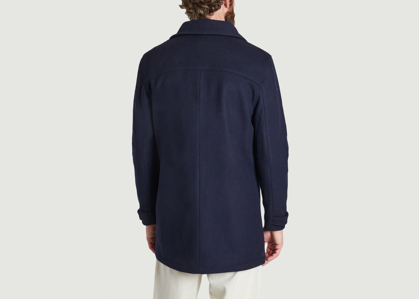 L'exception Manteau Long En Laine 5 Bleu Marine JagVi Rive Gauche