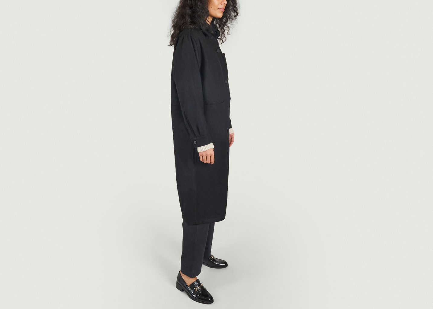 L'exception Manteau Long Furbo Noir Dedicated Brand
