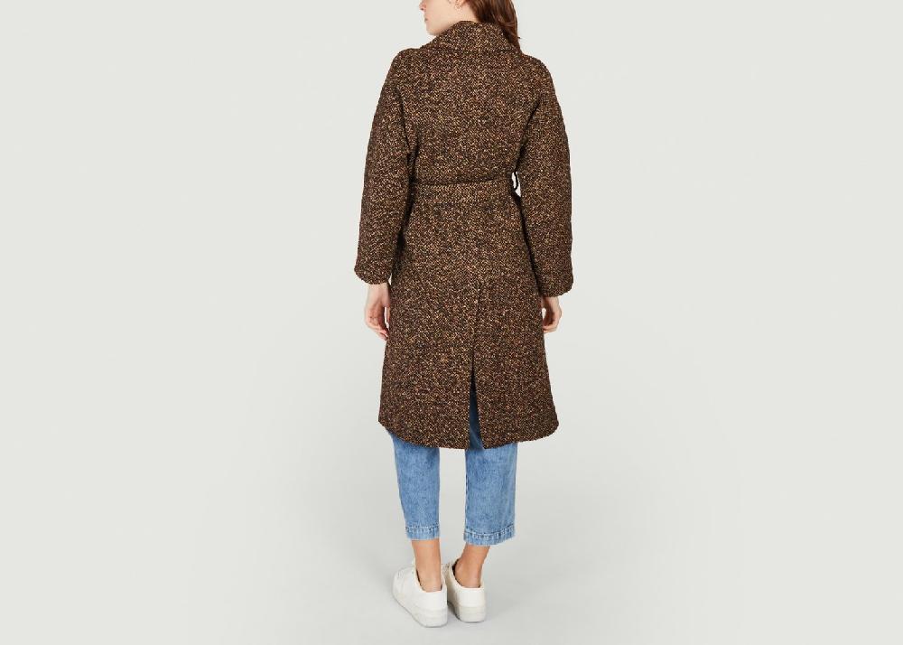 L'exception Manteau Long Miroir Marron La Petite Française