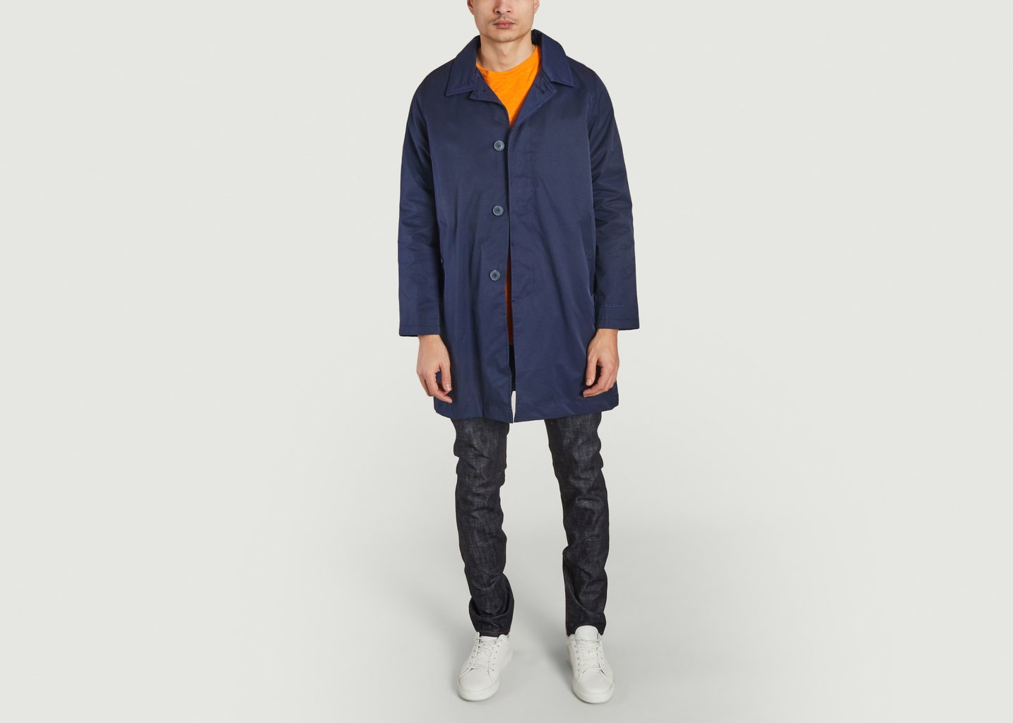 L'exception Manteau Mac Croisé Marine Bleu Marine M.C. Overalls
