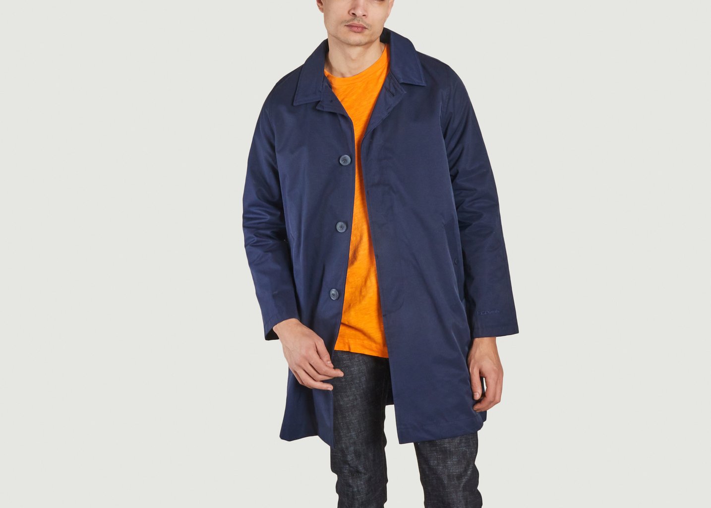 l'exception Manteau Mac croisé Marine Bleu Marine M.C. Overalls