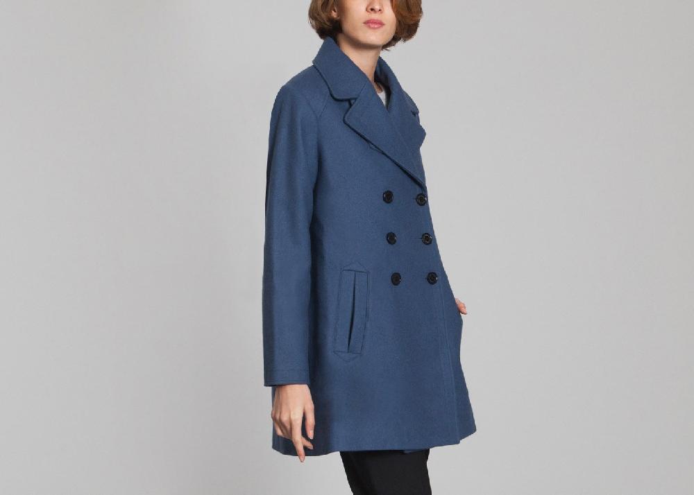 L'exception Manteau Melvin Bleu Pétrole Karine Lecchi
