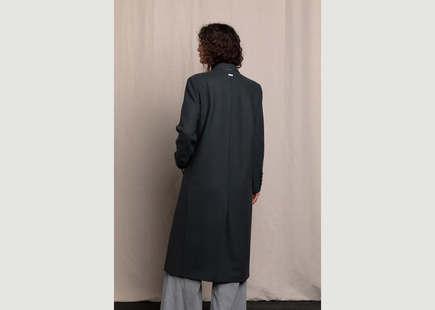 L'exception Manteau Pardessus Defini Anthracite Maison Lener