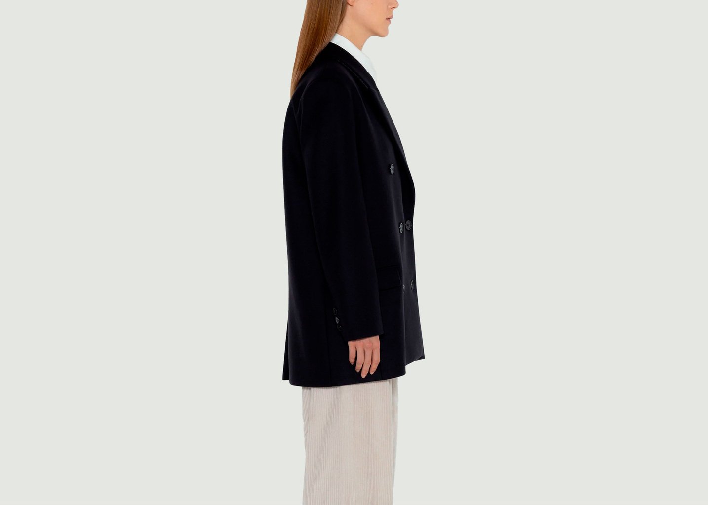 L'exception Manteau Statique Bleu Marine Maison Lener