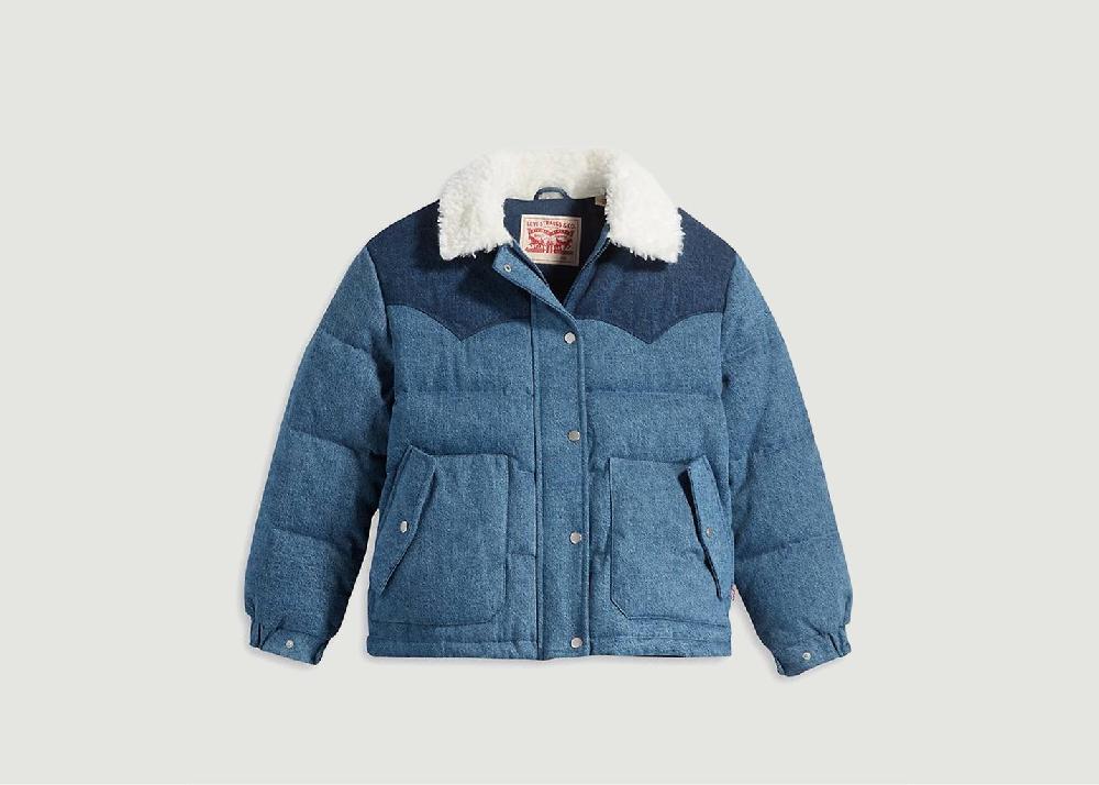 l'exception Manteau Western Puffer Denim Levi's Red Tab
