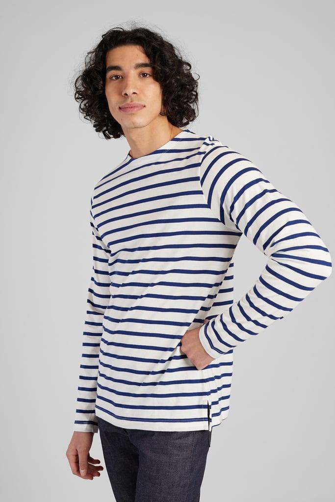 l'exception Marinière Classique en coton biologique japonais Bleu L'Exception Paris